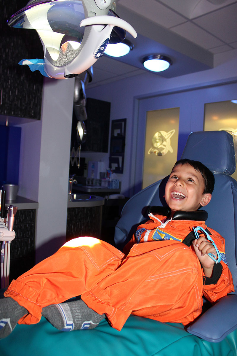 Child with drill for Pediatric Dentist in Madison, Morristown and Florham Park, NJ