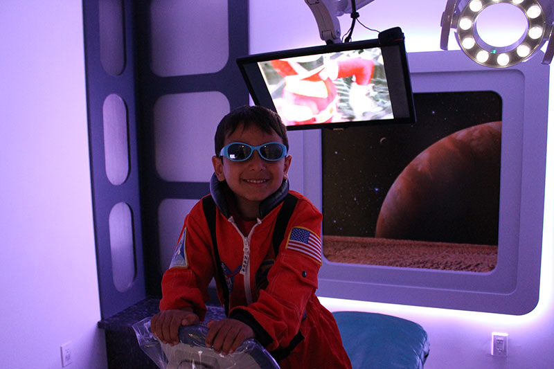 Child in chair for Pediatric Dentist in Madison, Morristown and Florham Park, NJ