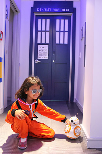 Child with robot for Pediatric Dentist in Madison, Morristown and Florham Park, NJ